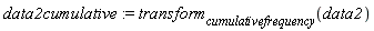 data2cumulative := transform[cumulativefrequency](data2)