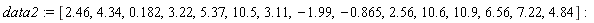 data2 := [2.46, 4.34, .182, 3.22, 5.37, 10.5, 3.11, -1.99, -.865, 2.56, 10.6, 10.9, 6.56, 7.22, 4.84]