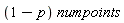 (1-p)*numpoints
