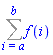 Sum(f(i), i = a .. b)