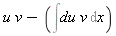 u*v-(Int(du*v, x))