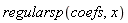 regularsp(coefs, x)