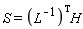 S = (1/L)^T*H