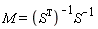 M = 1/(S^T*S)