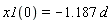 x1(0) = -1.187*d