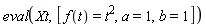 eval(Xt, [f(t) = t^2, a = 1, b = 1])