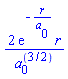 2*exp(-r/a[0])*r/a[0]^(3/2)