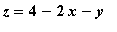 z = 4-2*x-y