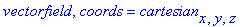 vectorfield, coords = cartesian[x,y,z]