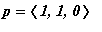 p = `<,>`(1,1,0)