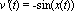 `v'`(t) = -sin(x(t))