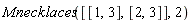 Mnecklaces([[1, 3], [2, 3]], 2)