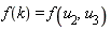 f(k) = f(u[2], u[3])