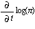 diff(log(pi), t)