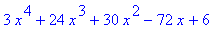 3*x^4+24*x^3+30*x^2-72*x+6