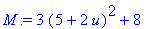 M := 3*(5+2*u)^2+8