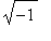 sqrt(-1)