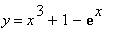 y = x^3+1-exp(x)