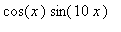 cos(x)*sin(10*x)