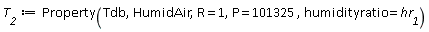 T__2 := ThermophysicalData:-Property(Tdb, HumidAir, R = 1, P = 101325, humidityratio = hr__1)