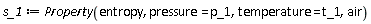 s_1 := ThermophysicalData:-Property(entropy, pressure = p_1, temperature = t_1, air)