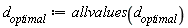 d__optimal := allvalues(d__optimal)