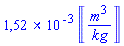 0.1516762272e-2*Units:-Unit(m^3/kg)