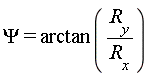 Psi = arctan(R[y]/R[x])