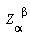" Z[alpha]^(beta)"