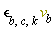 `&epsilon;`[b, c, k]*v[b]