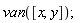 van([x, y])