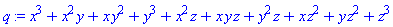 x^3+x^2*y+x*y^2+y^3+x^2*z+x*y*z+y^2*z+x*z^2+y*z^2+z^3