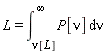 L = int(P[nu], nu = nu[L] .. infinity)