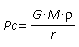 Pc = G*M*rho/r