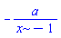 -a/(x-1)