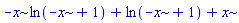 -x*ln(-x+1)+ln(-x+1)+x
