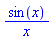 sin(x)/x