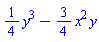 (1/4)*y^3-(3/4)*x^2*y