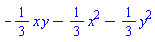 -(1/3)*x*y-(1/3)*x^2-(1/3)*y^2