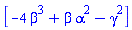 [-4*beta^3+beta*alpha^2-gamma^2]