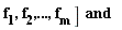"f[1],f[2],...,f[m] ]  and  "