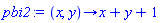 proc (x, y) options operator, arrow; x+y+1 end proc