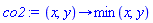 proc (x, y) options operator, arrow; min(x, y) end proc