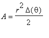 A = r^2*Delta(theta)/2