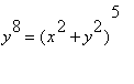 y^8 = (x^2+y^2)^5