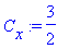 C[x] := 3/2