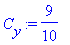 C[y] := 9/10