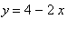 y = 4-2*x