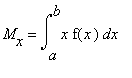 M[x] = Int(x*f(x),x = a .. b)