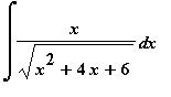Int(x/sqrt(x^2+4*x+6),x)